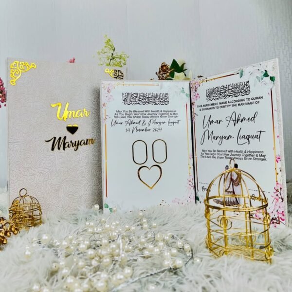 White Nikkah Thumb & Signature Board